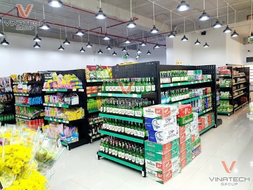 installation of supermarket shelves for wonmart 4