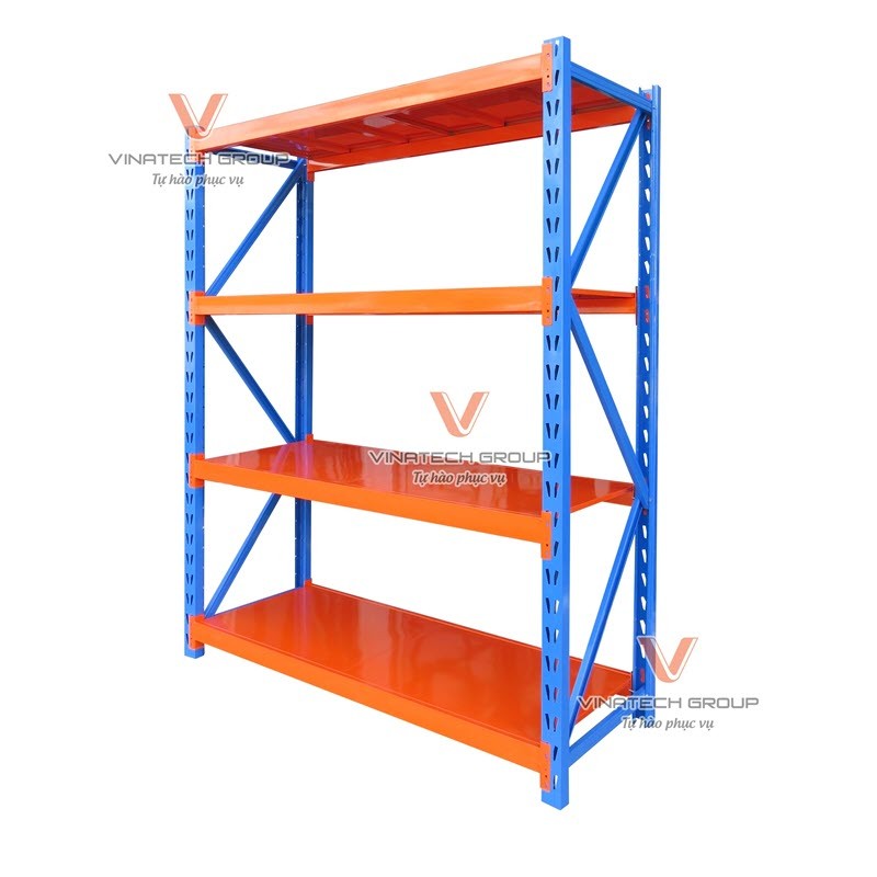 Kệ trung tải 4 tầng C2000 X R600 X D2000 bắt ốc