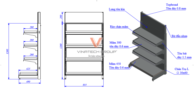 bản vẽ kệ quảng cáo 2