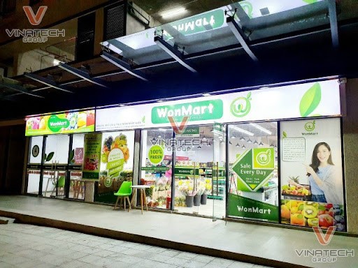 installation of supermarket shelves for Wonmart