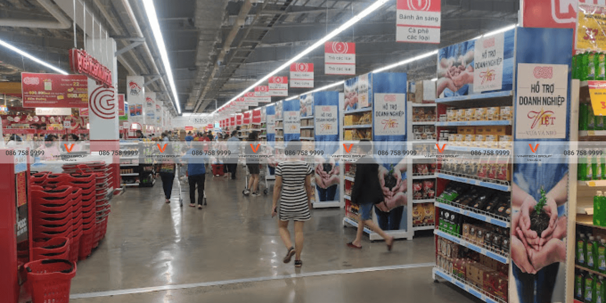 Dự án lắp đặt kệ siêu thị tại siêu thị GO! Buôn Ma Thuột tỉnh Đắk Lắk 2