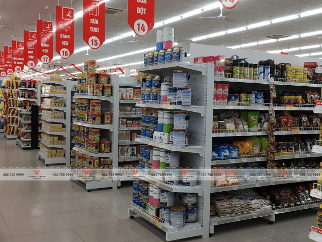 Dự án lắp đặt kệ siêu thị tại siêu thị Lan Chi TP Thái Nguyên 5