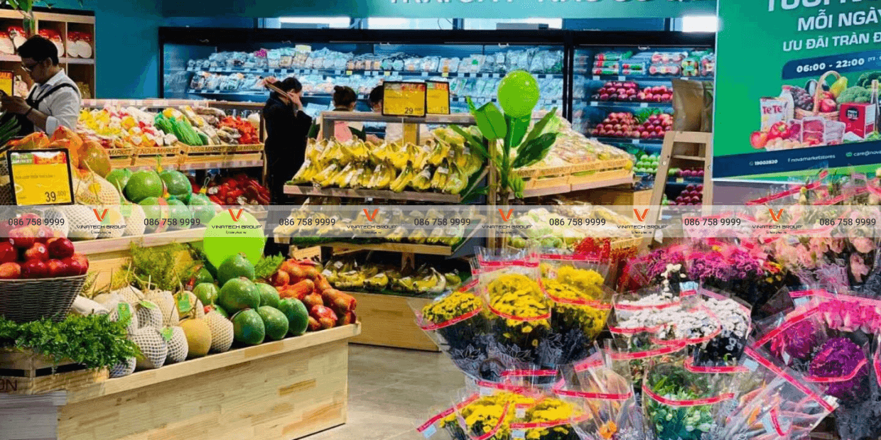Dự án lắp kệ siêu thị tại siêu thị Nova tỉnh Bà Rịa Vũng Tàu 2