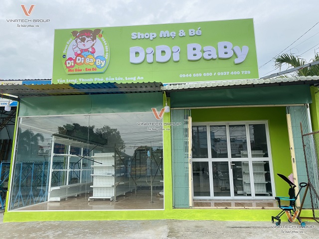 Kệ siêu thị cho shop mẹ và bé DiDi Baby tại tỉnh Long An 1
