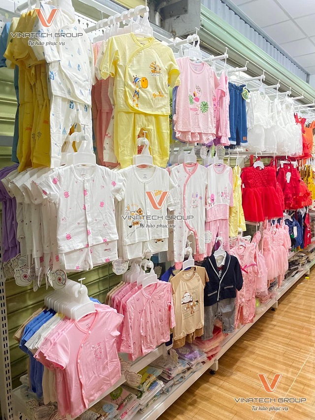 Kệ siêu thị cho shop mẹ và bé DiDi Baby tại tỉnh Long An 3