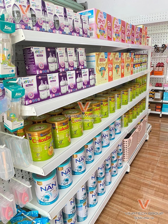 Kệ siêu thị cho shop mẹ và bé DiDi Baby tại tỉnh Long An 6