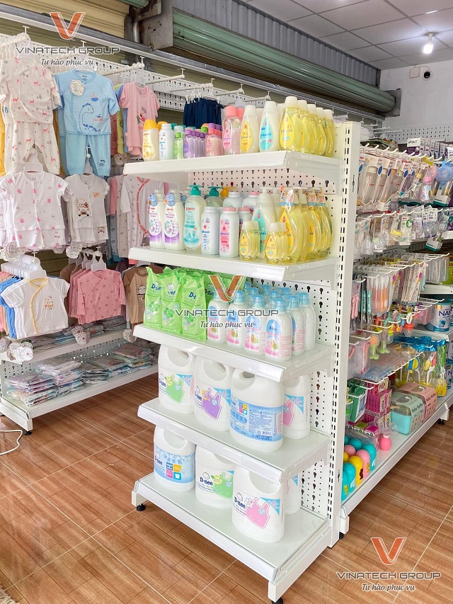 Kệ siêu thị cho shop mẹ và bé DiDi Baby tại tỉnh Long An 7