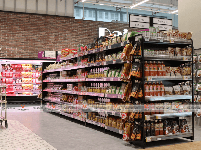 Dự án lắp đặt kệ siêu thị tại siêu thị Aeon Phạm Văn Đồng TP Hà Nội 4