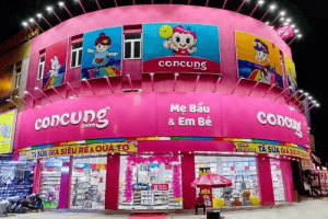 Dự án lắp đặt kệ siêu thị tại siêu thị Con Cưng tỉnh Hậu Giang