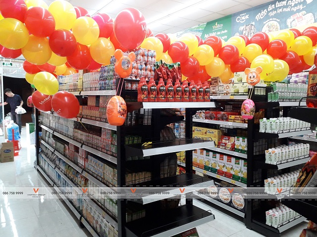 kệ siêu thị tại siêu thị Winmart+ tỉnh Lạng Sơn 2