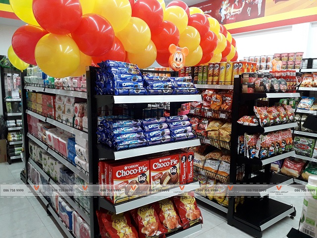 kệ siêu thị tại siêu thị Winmart+ tỉnh Lạng Sơn 5