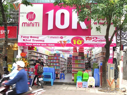 Dự án kệ siêu thị tại siêu thị MiniTi – 10K Vũ Tông Phan TP Hà Nội