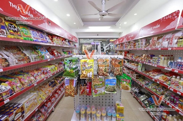 kệ siêu thị tại siêu thị tiện ích Kawa Mart TP Hà Nội 4