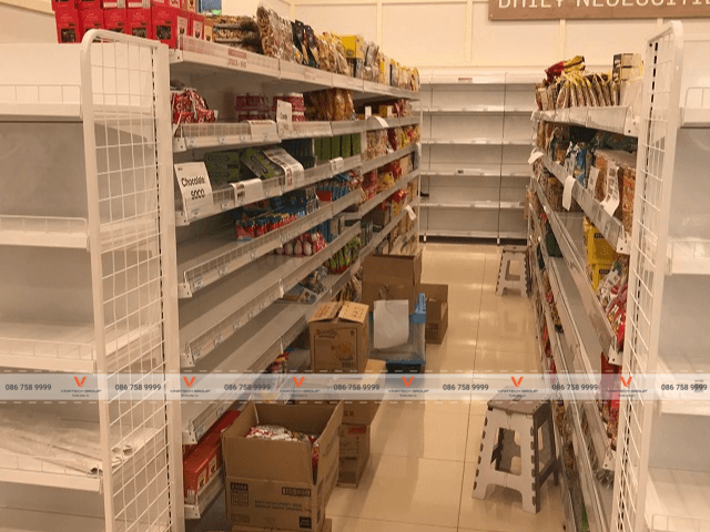 kệ siêu thị tại siêu thị AEON MAX VALUE 5