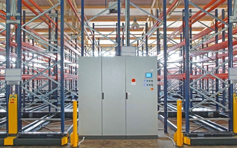 Sử dụng kệ di động Mobile Rack Quy trình nhập kho nguyên vật liệu