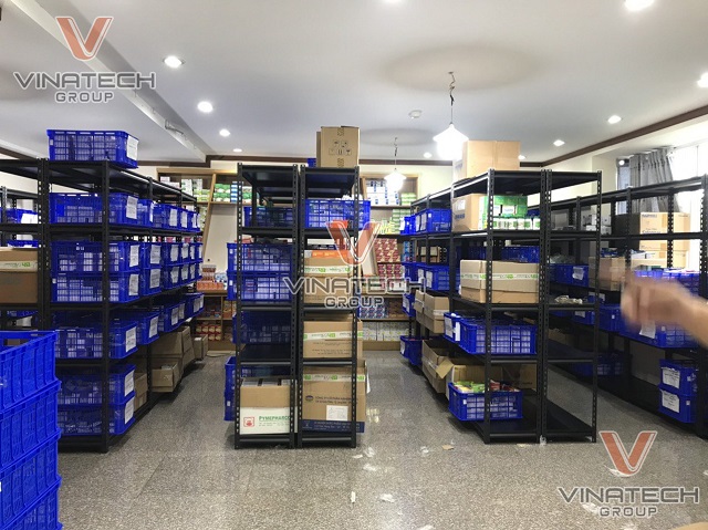 Lắp đặt kệ sắt V lỗ tại công Ty BH Pharma Bà Rịa – Vũng Tàu