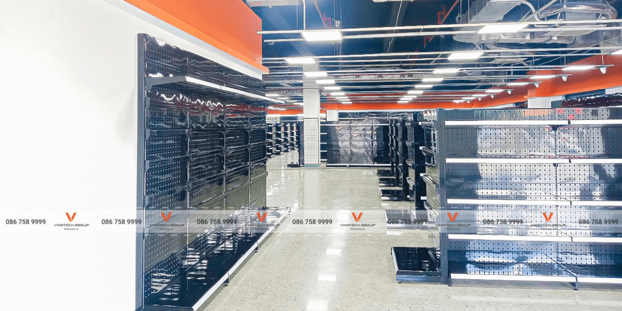 kệ siêu thị tại siêu thị Chơn Thành Plaza tỉnh Bình Phước 3