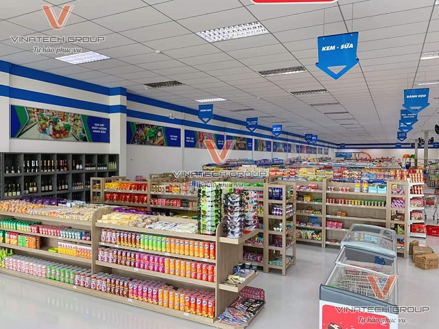 Thiết kế siêu thị mini 200m2