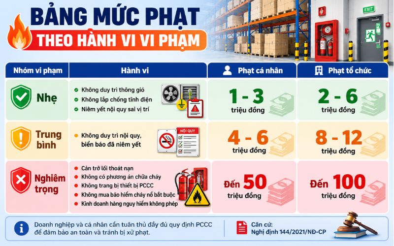 Quy định phòng cháy chữa cháy kho hàng