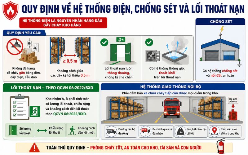 Quy định phòng cháy chữa cháy kho hàng