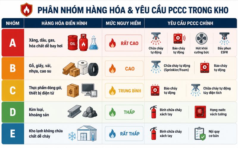 Quy định phòng cháy chữa cháy kho hàng