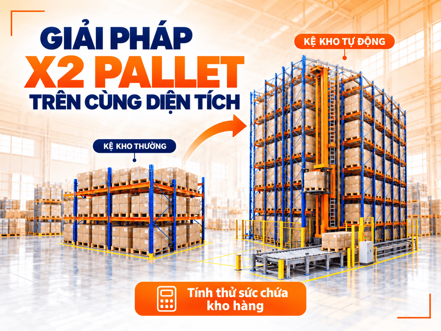 Tính thử sức chứa kho hàng