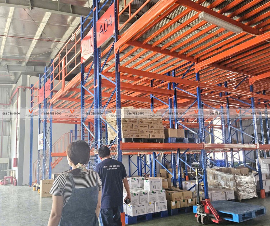 dự án lắp đặt kệ kho vải