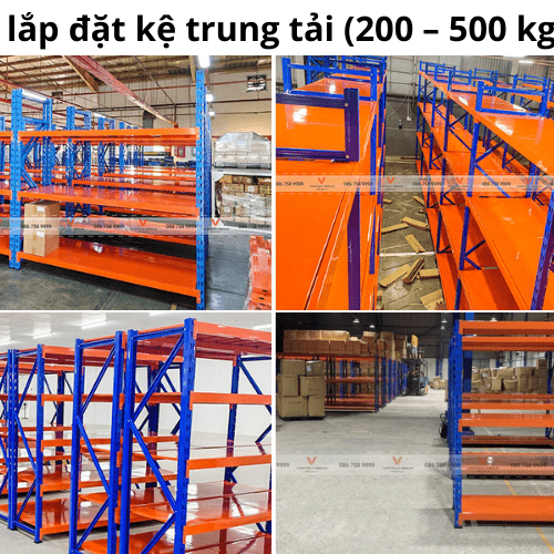 kệ trung tải 4 tầng
