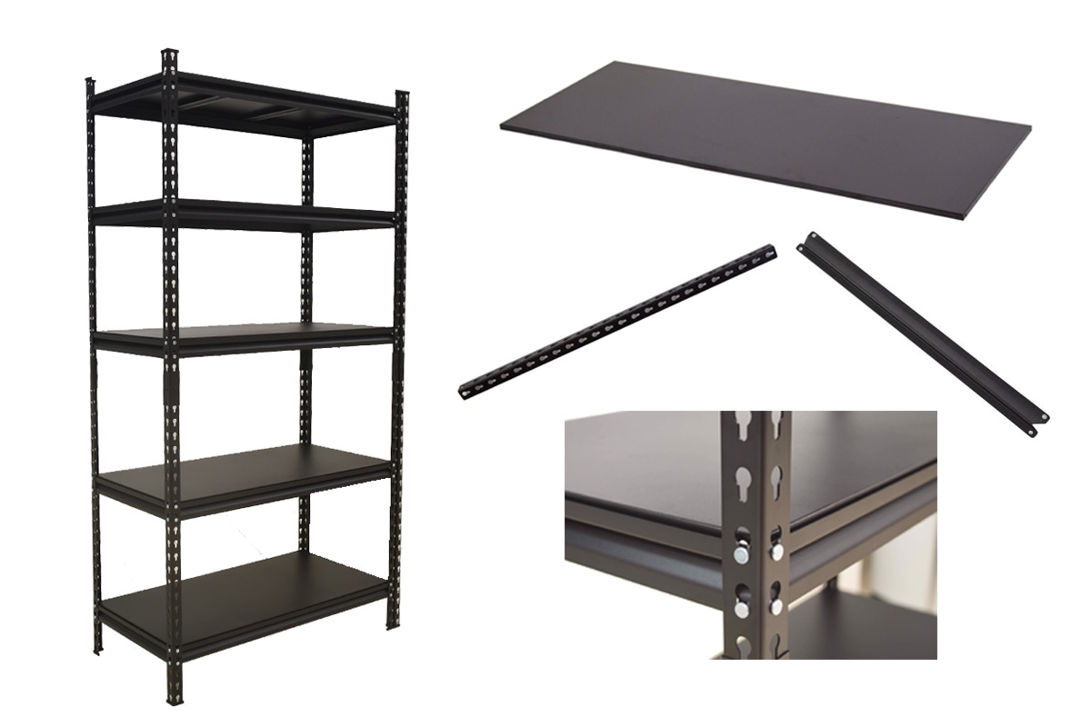 load-bearing iron shelves