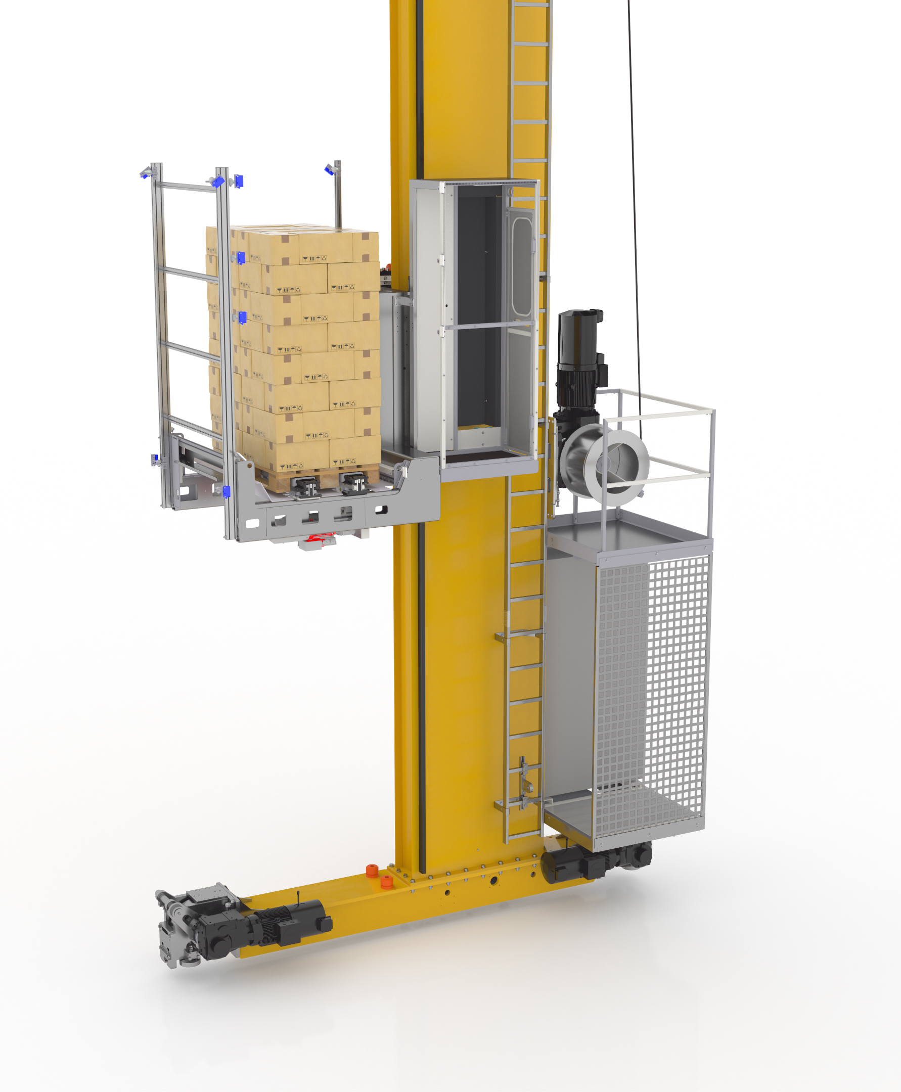 Stacker Crane là thiết bị cần trục tự động chuyên dùng trong kho cao tầng,