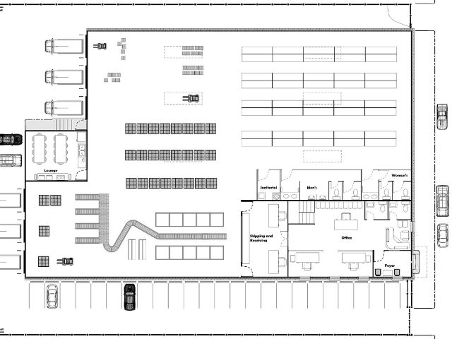 thiết kế kho nhỏ 1000m2