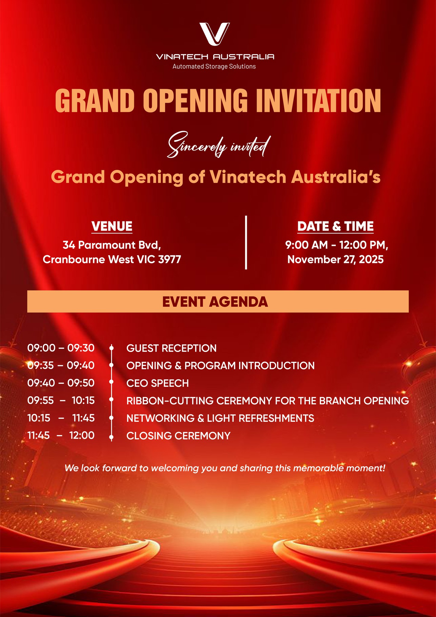 Vinatech Australia khai trương chi nhánh